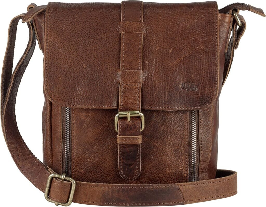Mou Meraki Genuine Leather Crossbody Purse and Handbags - Crossover Bag Over the Shoulder