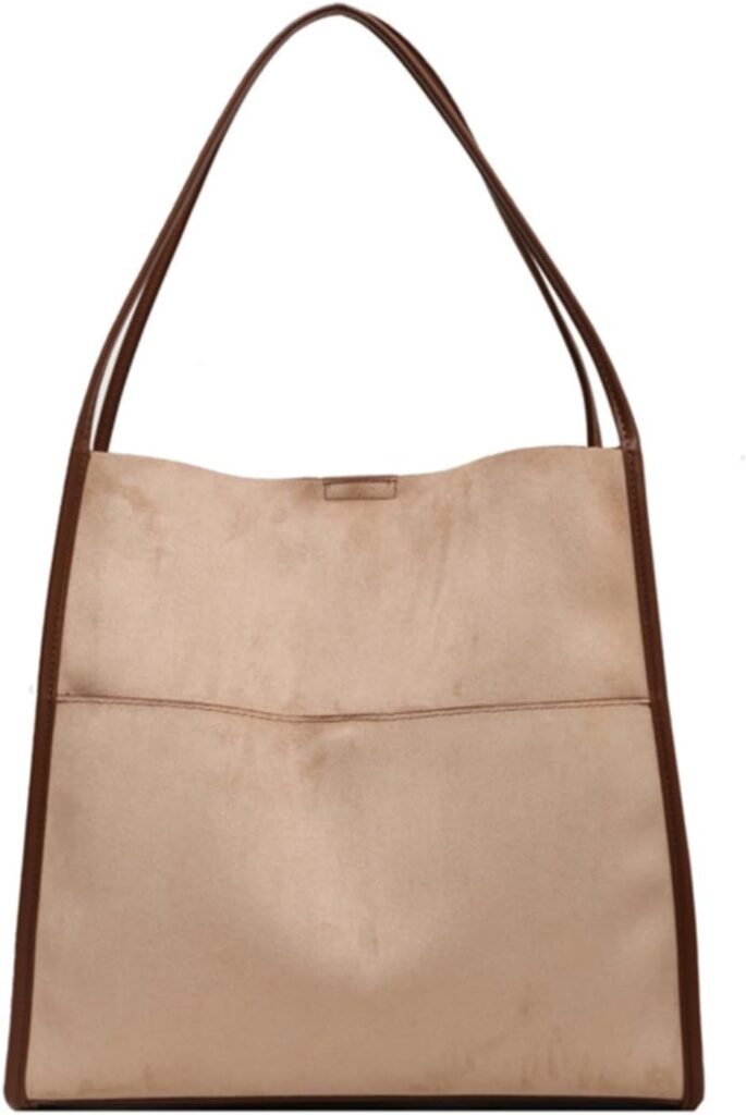 Faux Suede Hobo Bags for Women Vegan Leather Handbag Soft Bucket Shoulder Bag Purse Tote Handbag Fashion Designer Bag