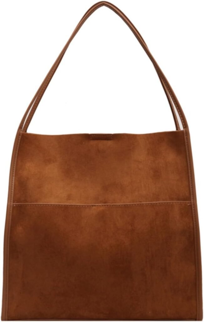 Faux Suede Hobo Bags for Women Vegan Leather Handbag Soft Bucket Shoulder Bag Purse Tote Handbag Fashion Designer Bag