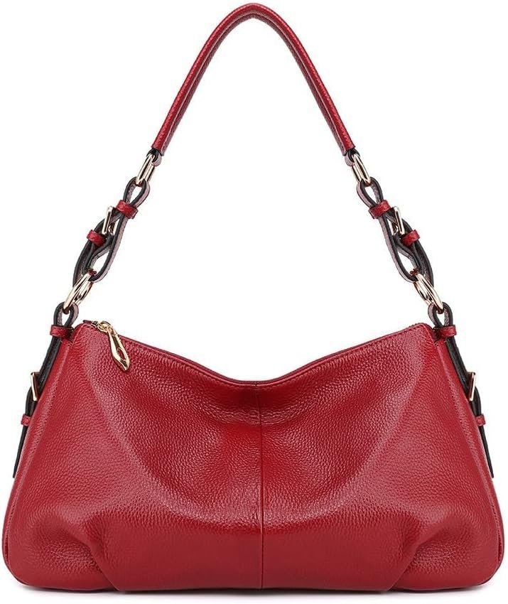 Kattee Soft Leather Hobo Bags for Women Genuine Top Handle Handbags Vintage Shoulder Purses