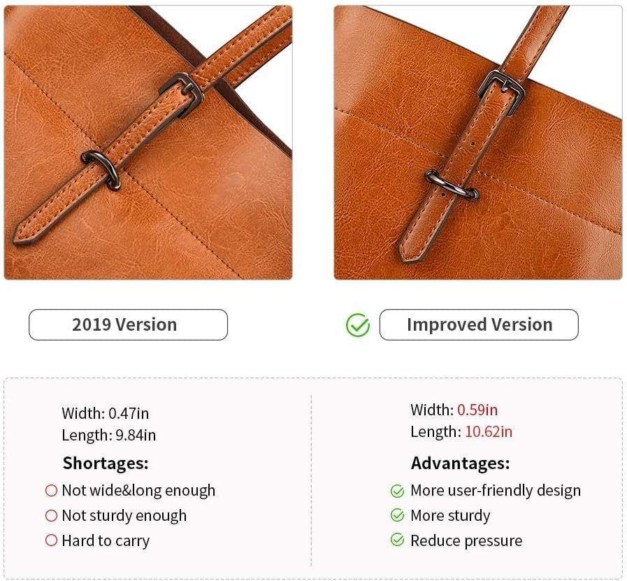 Kattee Vintage Leather Tote Shoulder Bag Review