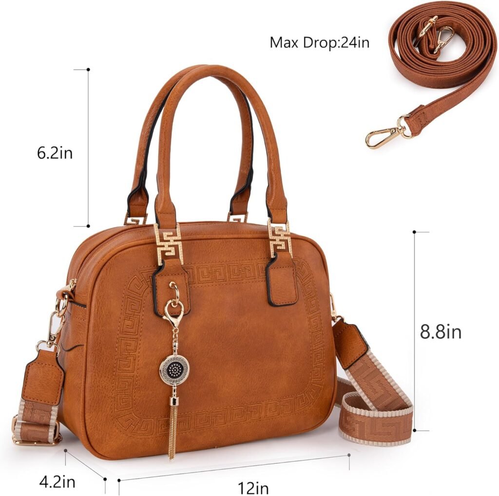 Montana West Small Top Handle Purse for Women Crossbody Satchel Handbag Barrel Bag