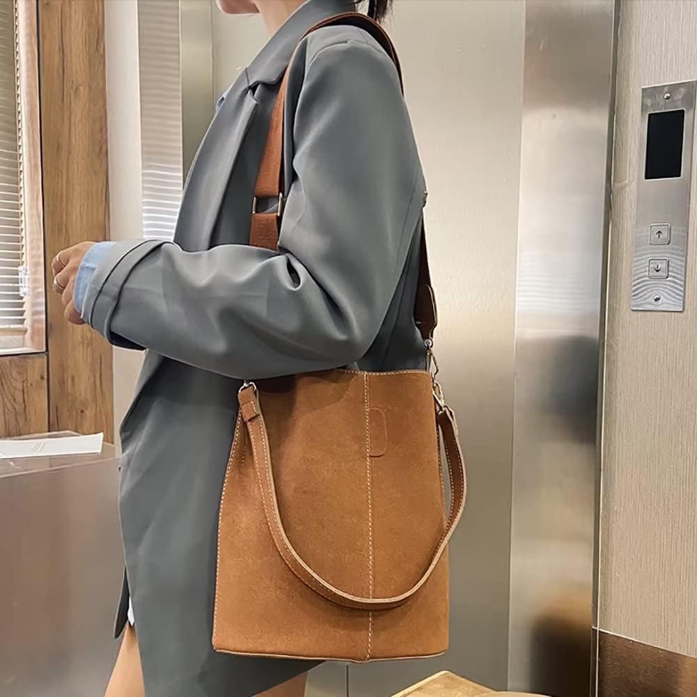 EDIWER Bucket Bag for Women Girls Designer Shoulder Bag Large Capacity Handbag Leather Crossbody Purse Casual Hobo Tote Purse
