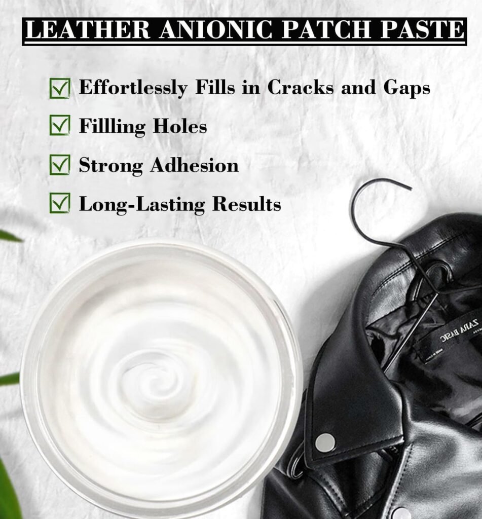 Leather Repair Paste Filler, Leather Hole Filler, Leather Filler for Filling Holes, Repairing Cracks, Scratches - 60 ML