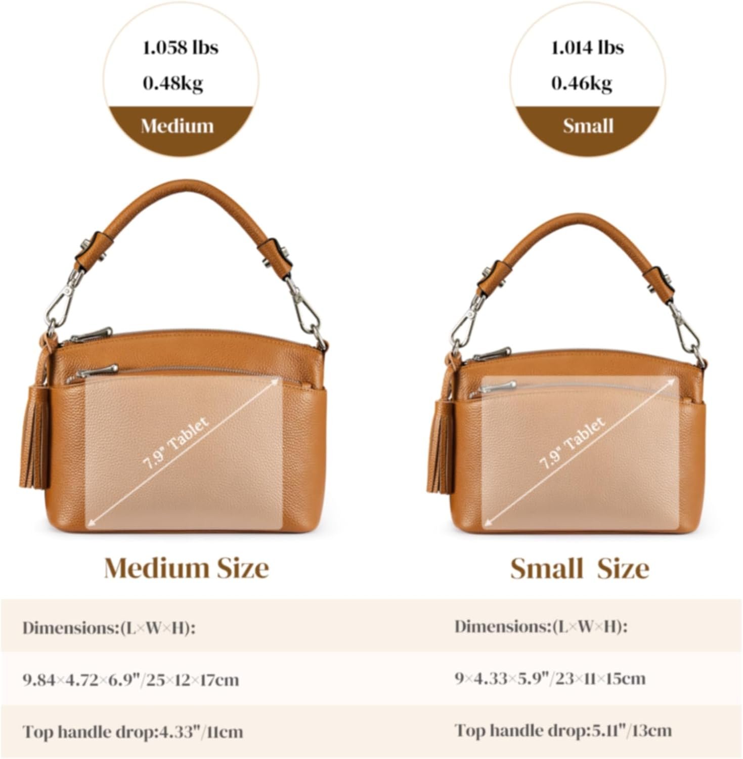 S-ZONE Small Genuine Leather Handbag Review