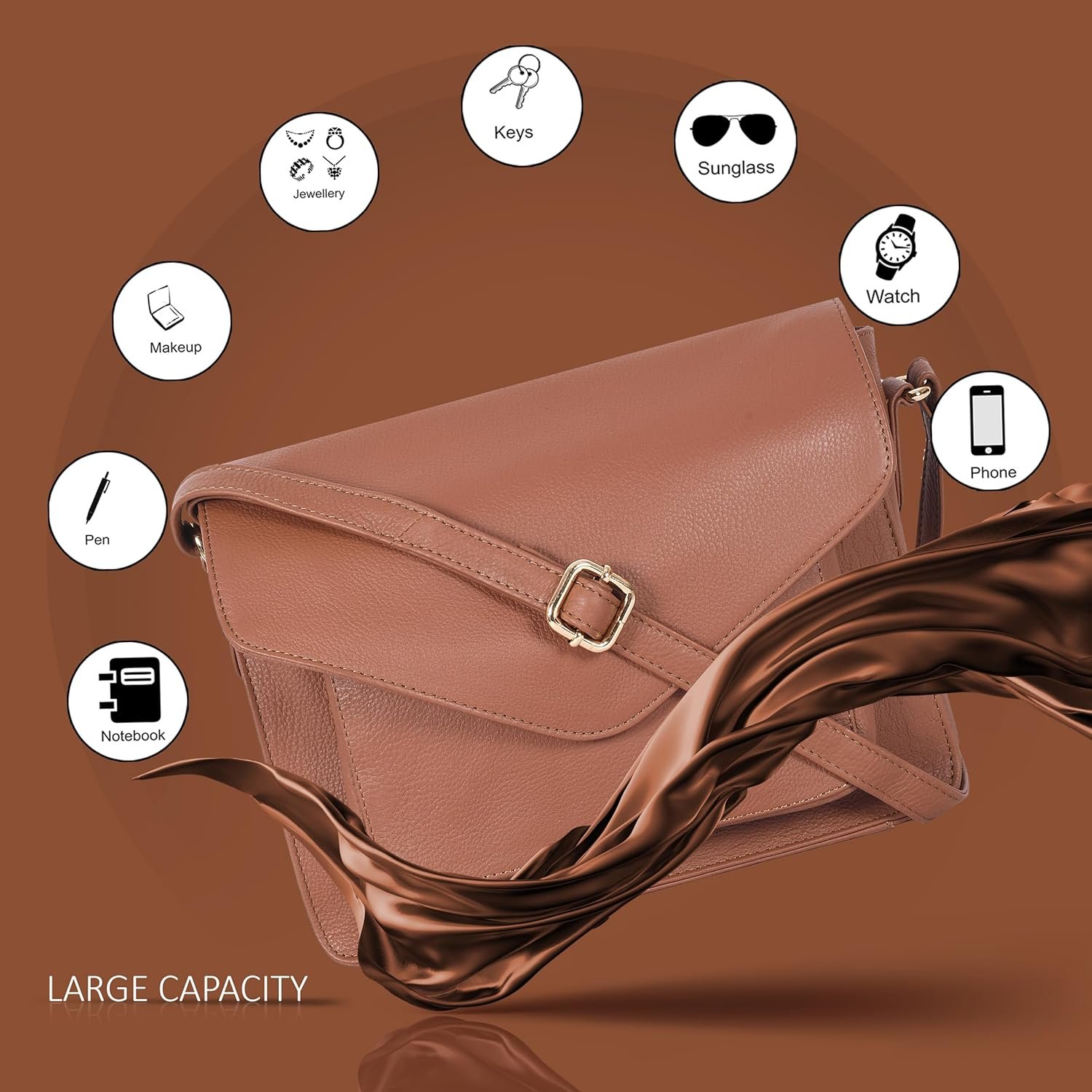 Leather Handbag Crossbody Purse Review